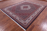 Blue Persian Bijar Hand Knotted Wool Rug - 8' 3" X 10' 0" - Golden Nile