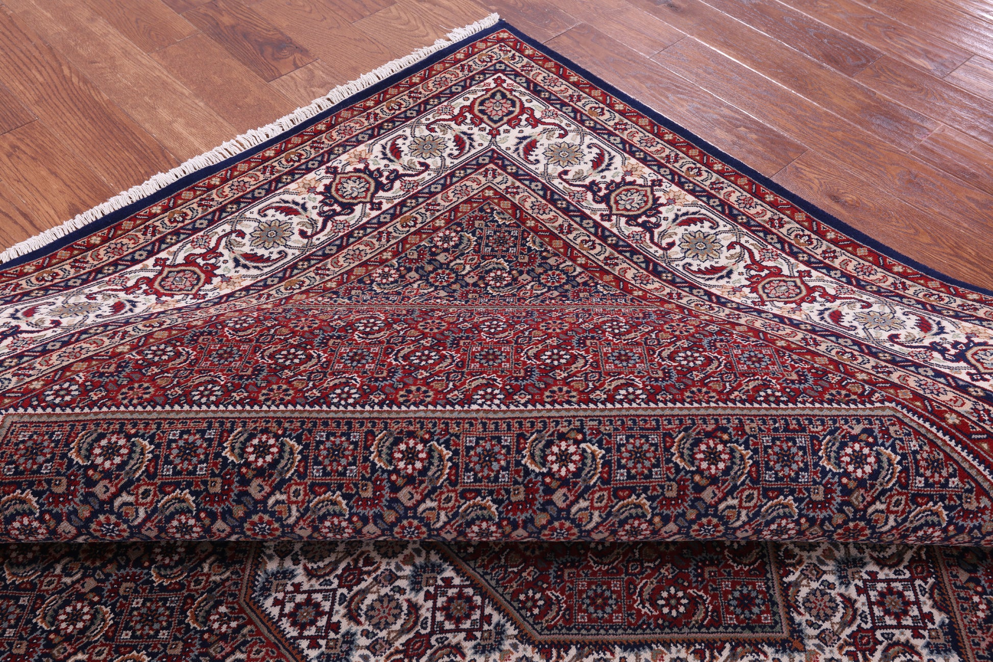 Blue Persian Bijar Hand Knotted Wool Rug - 8' 3" X 10' 0" - Golden Nile