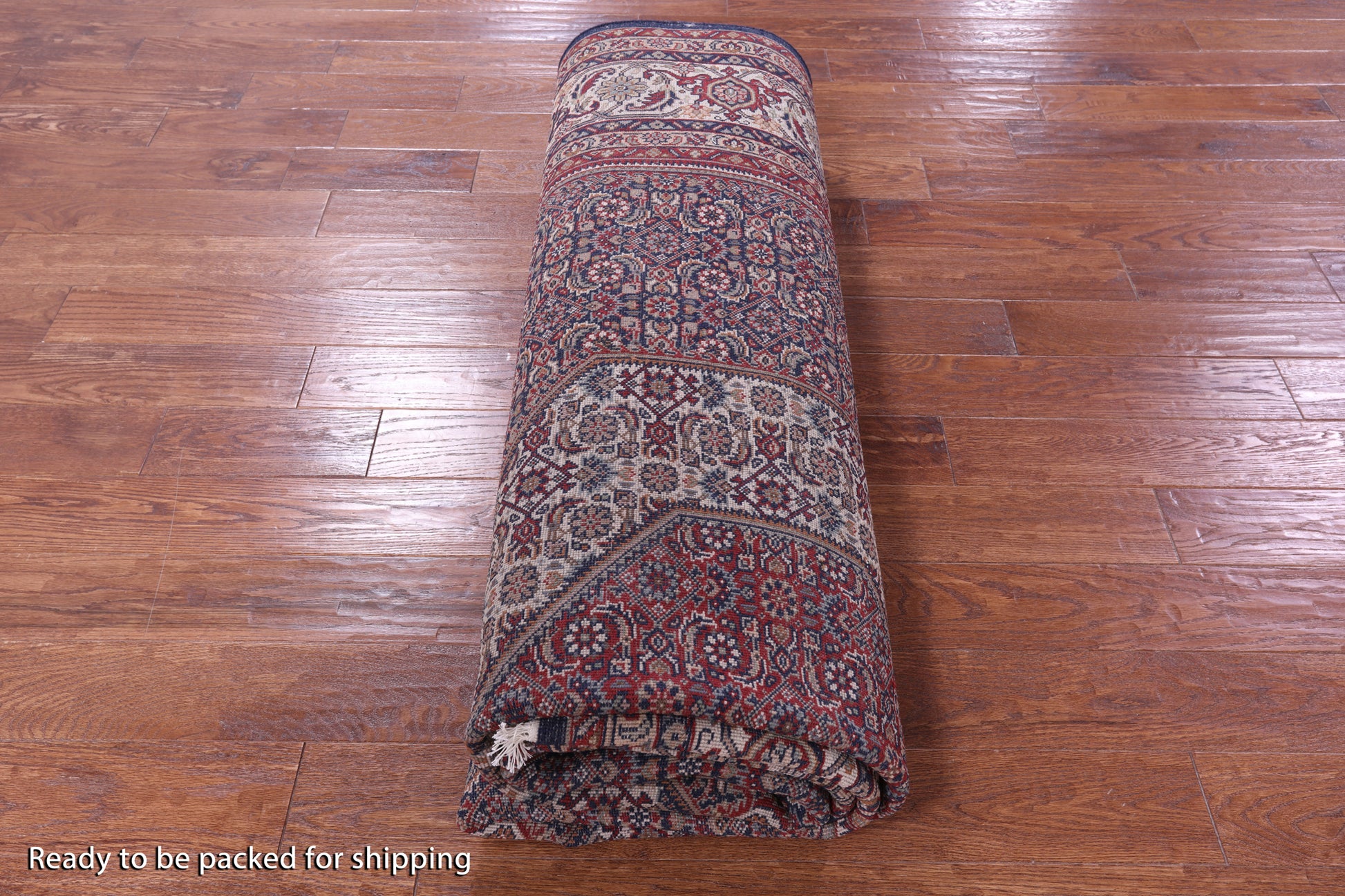 Blue Persian Bijar Hand Knotted Wool Rug - 8' 3" X 10' 0" - Golden Nile