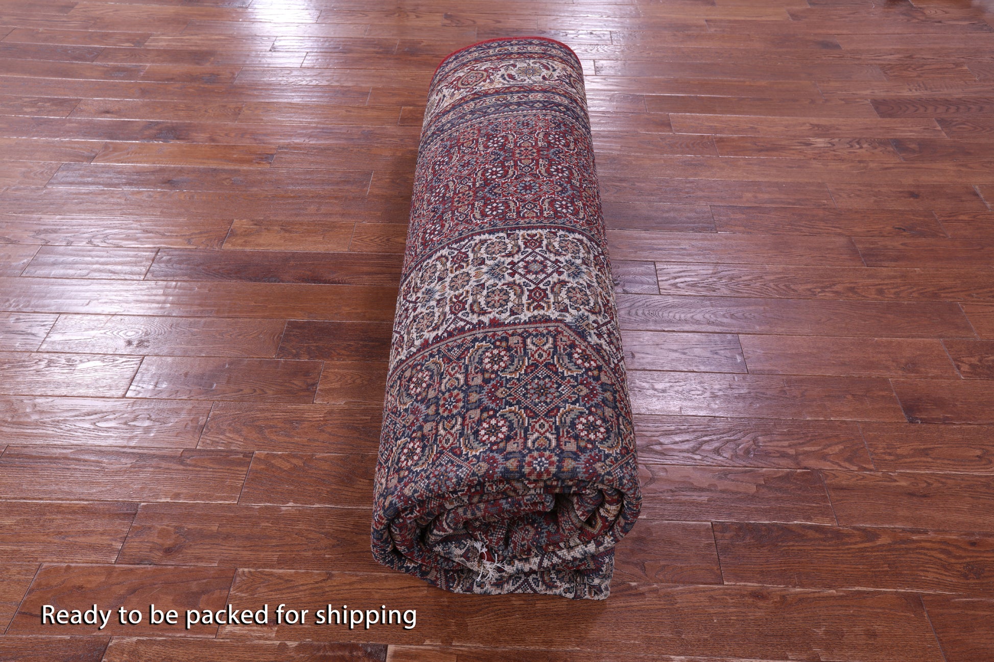 Red Persian Bijar Hand Knotted Wool Rug - 9' 9" X 13' 2" - Golden Nile