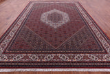 Red Persian Bijar Hand Knotted Wool Rug - 9' 9" X 13' 2" - Golden Nile