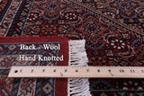 Red Persian Bijar Hand Knotted Wool Rug - 9' 9" X 13' 2" - Golden Nile