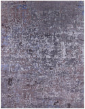 Abstract Contemporary Hand Knotted Wool & Silk Rug - 7' 11" X 10' 3" - Golden Nile