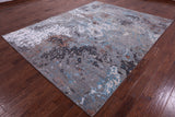 Abstract Contemporary Hand Knotted Wool & Silk Rug - 8' 0" X 10' 2" - Golden Nile