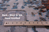 Abstract Contemporary Hand Knotted Wool & Silk Rug - 8' 0" X 10' 2" - Golden Nile