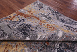 Abstract Contemporary Hand Knotted Wool & Silk Rug - 7' 11" X 10' 0" - Golden Nile