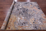 Abstract Contemporary Hand Knotted Wool & Silk Rug - 7' 11" X 10' 0" - Golden Nile