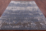 Abstract Contemporary Hand Knotted Wool & Silk Rug - 7' 11" X 10' 0" - Golden Nile