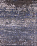 Abstract Contemporary Hand Knotted Wool & Silk Rug - 7' 11" X 10' 0" - Golden Nile