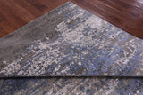 Abstract Contemporary Hand Knotted Wool & Silk Rug - 7' 11" X 10' 0" - Golden Nile