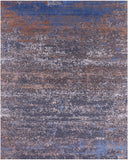 Abstract Contemporary Hand Knotted Wool & Silk Rug - 8' 0" X 10' 4" - Golden Nile