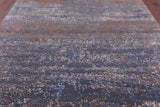 Abstract Contemporary Hand Knotted Wool & Silk Rug - 8' 0" X 10' 4" - Golden Nile