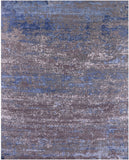 Abstract Contemporary Hand Knotted Wool & Silk Rug - 8' 0" X 10' 1" - Golden Nile