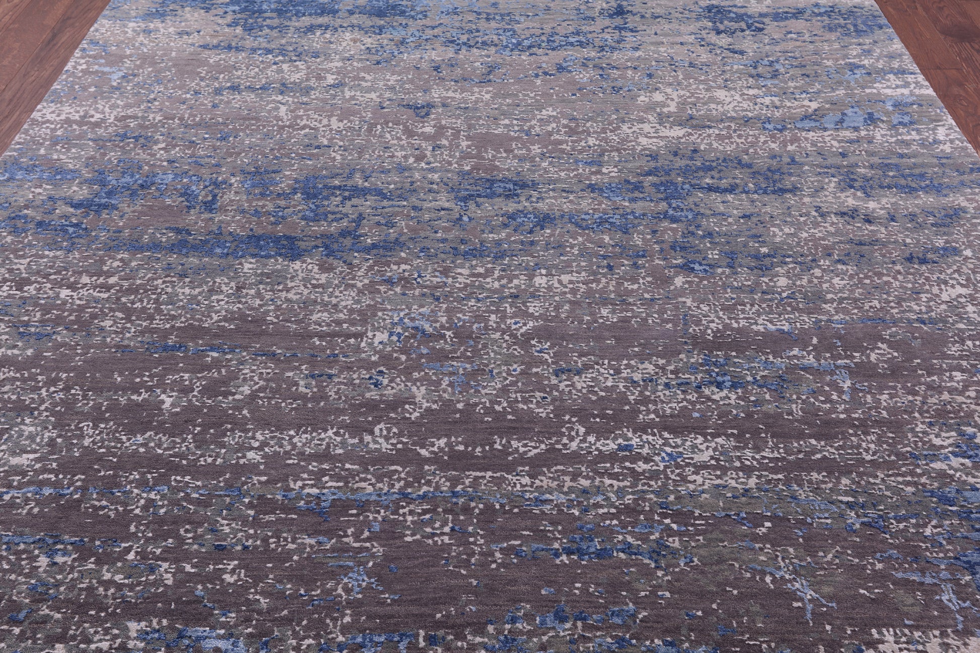 Abstract Contemporary Hand Knotted Wool & Silk Rug - 8' 0" X 10' 1" - Golden Nile