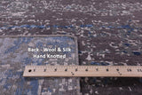 Abstract Contemporary Hand Knotted Wool & Silk Rug - 8' 0" X 10' 1" - Golden Nile