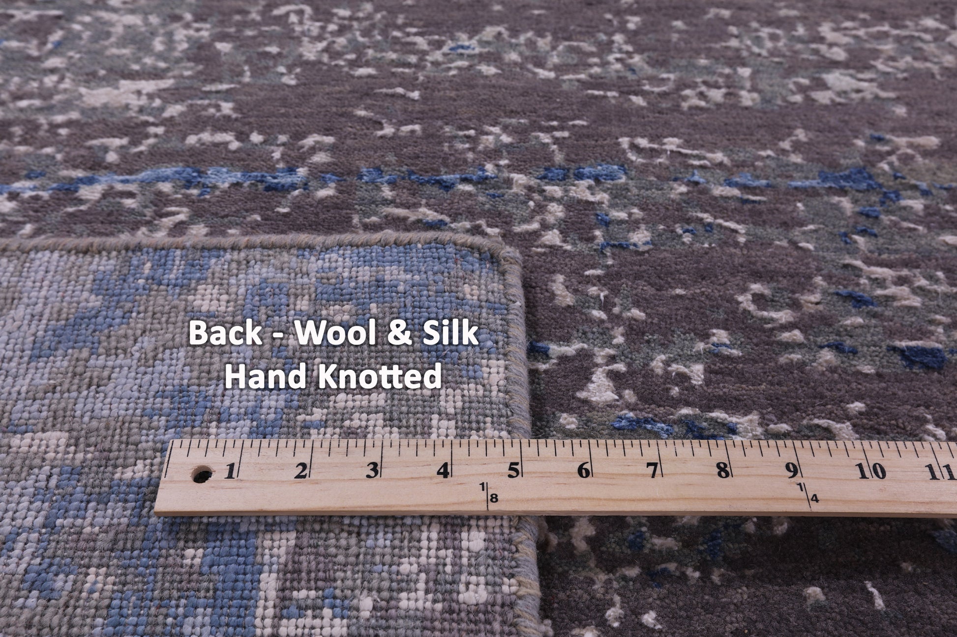 Abstract Contemporary Hand Knotted Wool & Silk Rug - 8' 0" X 10' 1" - Golden Nile