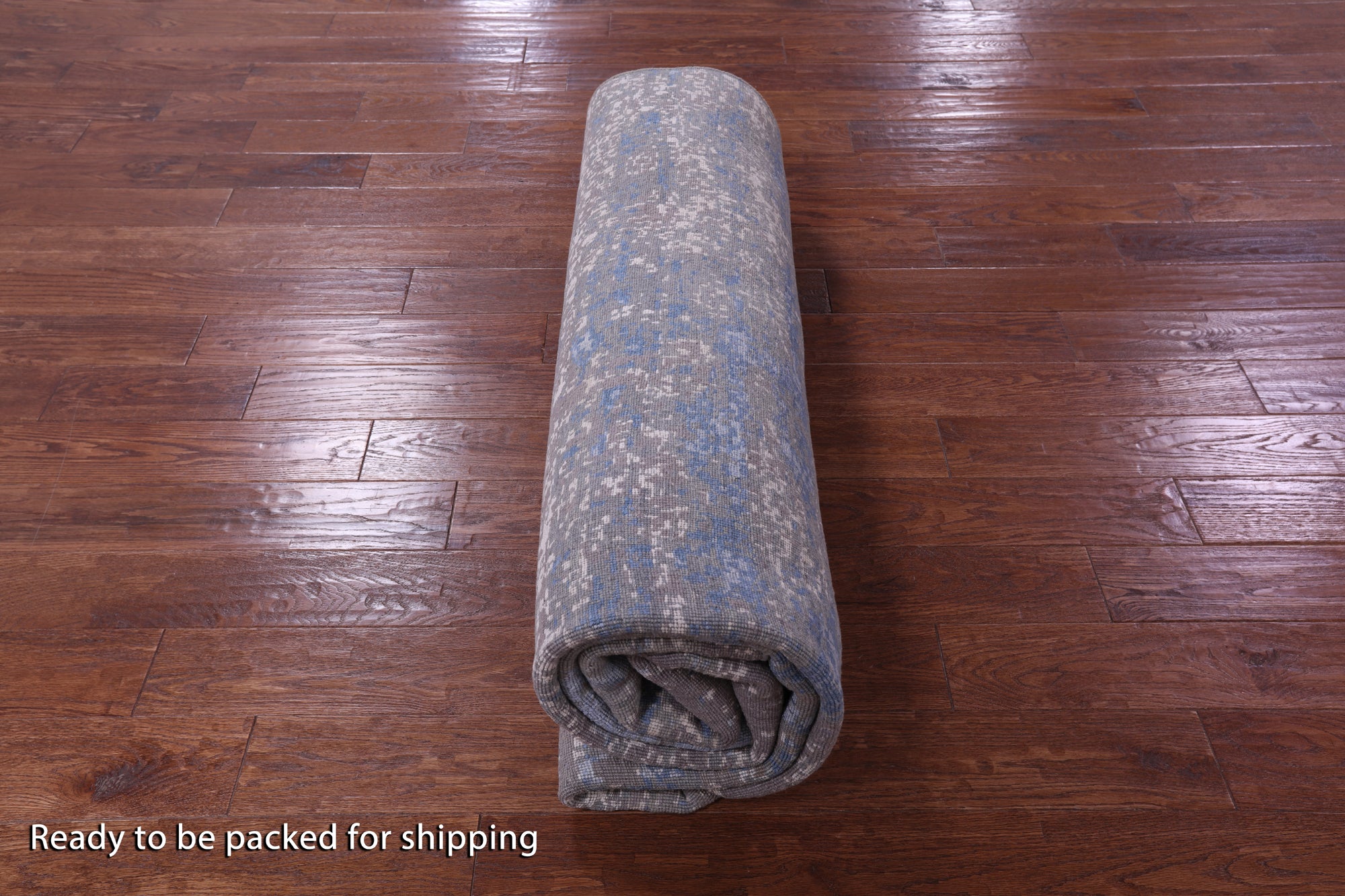Abstract Contemporary Hand Knotted Wool & Silk Rug - 8' 0" X 10' 1" - Golden Nile