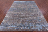 Abstract Contemporary Hand Knotted Wool Rug - 7' 11" X 10' 1" - Golden Nile