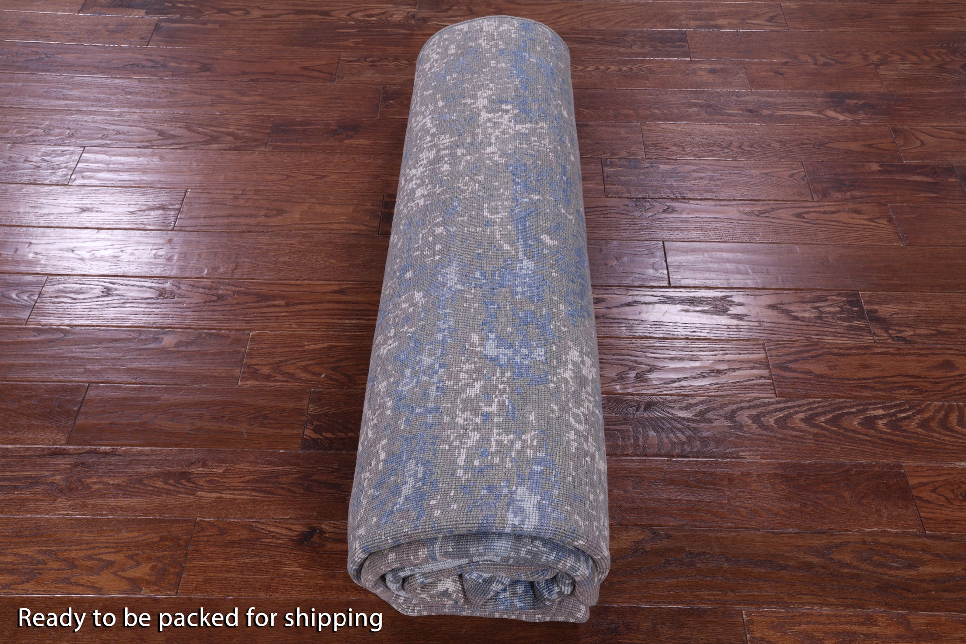 Abstract Contemporary Hand Knotted Wool Rug - 7' 11" X 10' 1" - Golden Nile