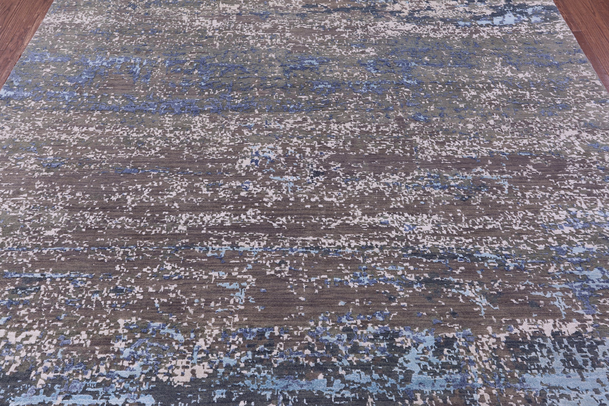 Abstract Contemporary Hand Knotted Wool Rug - 7' 11" X 10' 1" - Golden Nile
