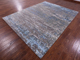 Abstract Contemporary Hand Knotted Wool Rug - 7' 11" X 10' 1" - Golden Nile