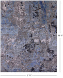 Abstract Modern Hand Knotted Wool Rug - 7' 11" X 10' 1" - Golden Nile