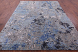 Abstract Modern Hand Knotted Wool Rug - 7' 11" X 10' 1" - Golden Nile