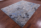 Abstract Modern Hand Knotted Wool Rug - 7' 11" X 10' 1" - Golden Nile
