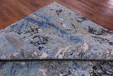 Abstract Modern Hand Knotted Wool Rug - 7' 11" X 10' 1" - Golden Nile