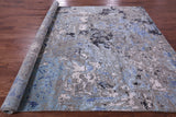 Abstract Modern Hand Knotted Wool Rug - 7' 11" X 10' 1" - Golden Nile