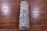 Round Abstract Contemporary Hand Knotted Wool & Silk Rug - 7' 10" X 7' 11" - Golden Nile