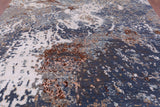 Abstract Contemporary Hand Knotted Wool & Silk Rug - 9' 0" X 12' 0" - Golden Nile