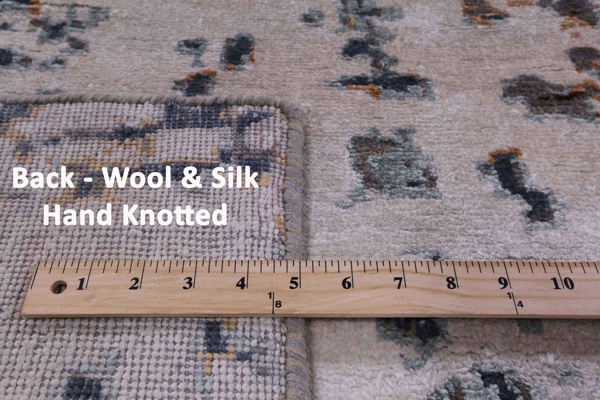 Abstract Contemporary Hand Knotted Wool & Silk Rug - 9' 0" X 12' 0" - Golden Nile