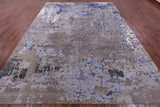 Abstract Contemporary Hand Knotted Wool & Silk Rug - 9' 2" X 11' 9" - Golden Nile