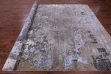 Abstract Contemporary Hand Knotted Wool & Silk Rug - 9' 2" X 11' 9" - Golden Nile