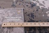 Abstract Contemporary Hand Knotted Wool & Silk Rug - 9' 10" X 14' 1" - Golden Nile