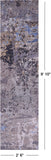 Abstract Contemporary Handmade Wool & Silk Runner Rug - 2' 6" X 9' 10" - Golden Nile