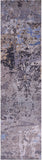 Abstract Contemporary Handmade Wool & Silk Runner Rug - 2' 6" X 9' 10" - Golden Nile