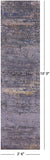 Abstract Contemporary Hand Knotted Wool & Silk Runner Rug - 2' 6" X 10' 0" - Golden Nile