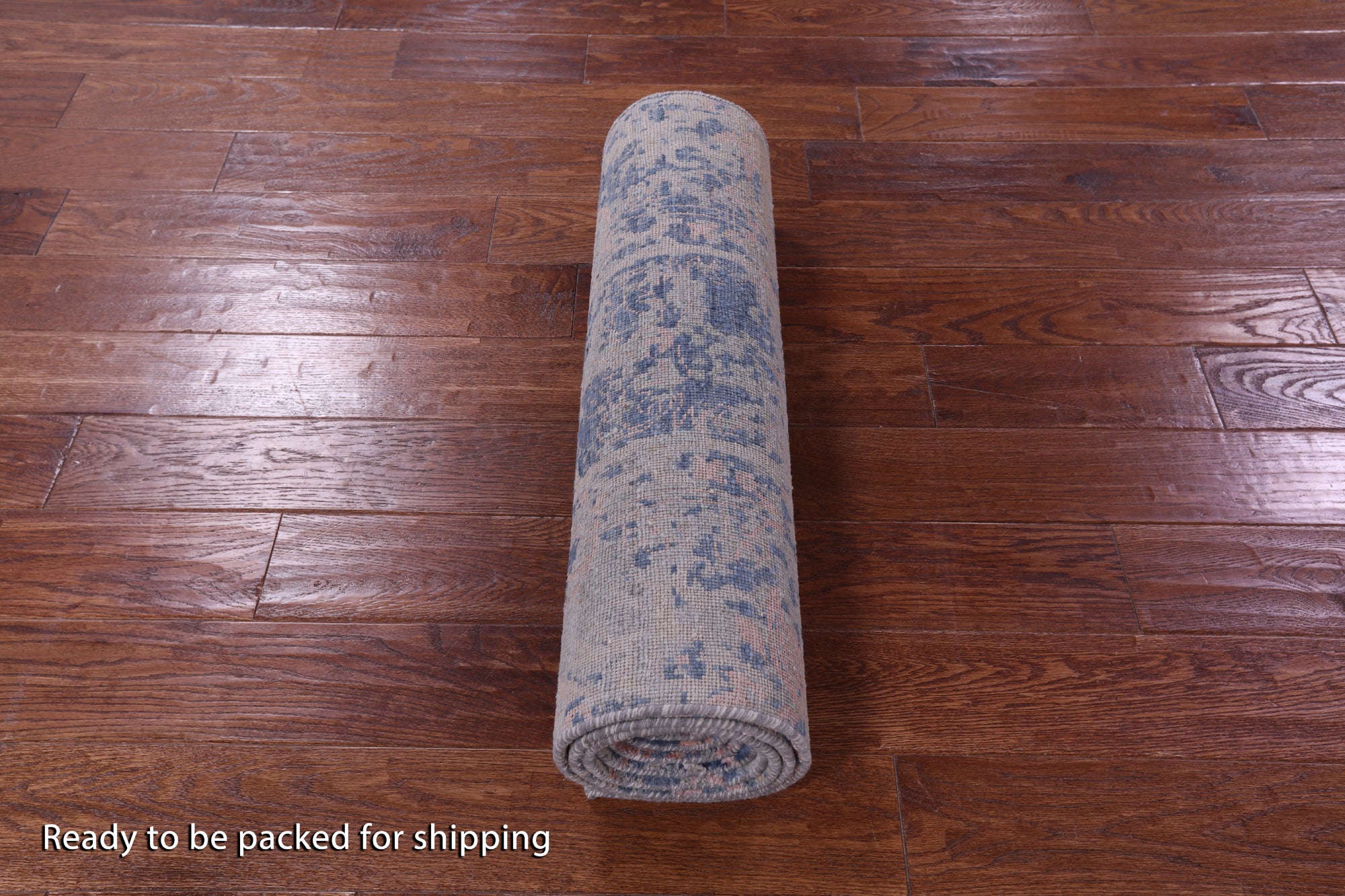 Abstract Contemporary Hand Knotted Wool & Silk Runner Rug - 2' 6" X 9' 11" - Golden Nile