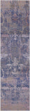 Abstract Contemporary Hand Knotted Wool & Silk Runner Rug - 2' 6" X 9' 11" - Golden Nile