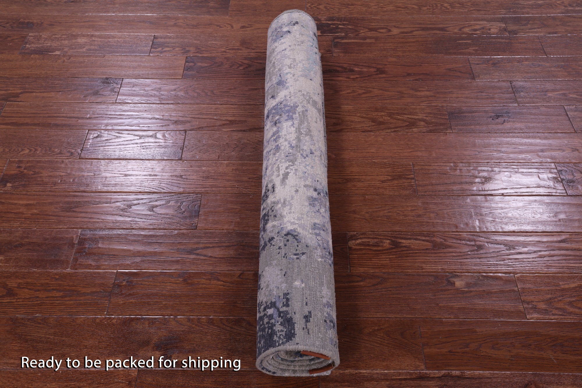 Abstract Contemporary Hand Knotted Wool & Silk Rug - 4' 0" X 6' 2" - Golden Nile