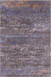 Abstract Contemporary Hand Knotted Wool & Silk Rug - 4' 0" X 6' 2" - Golden Nile