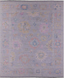 Silver Turkish Oushak Hand Knotted Wool Rug - 12' 3" X 15' 0" - Golden Nile