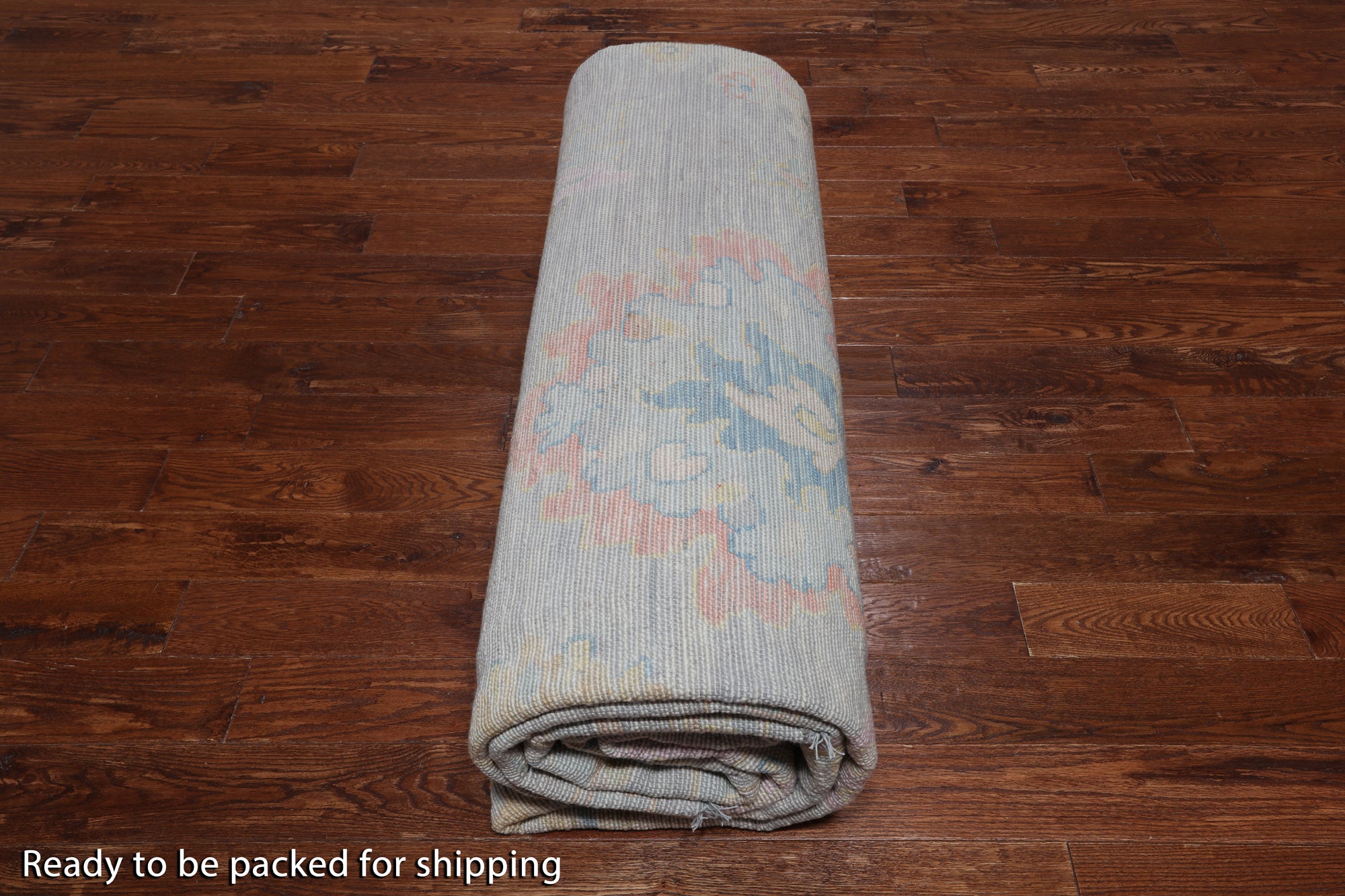 SUPER SALE Silver Turkish Oushak Hand Knotted Wool Rug - 12' 3" X 15' 0"