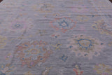 Silver Turkish Oushak Hand Knotted Wool Rug - 12' 3" X 15' 0" - Golden Nile