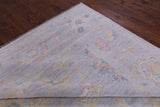 Silver Turkish Oushak Hand Knotted Wool Rug - 12' 3" X 15' 0" - Golden Nile
