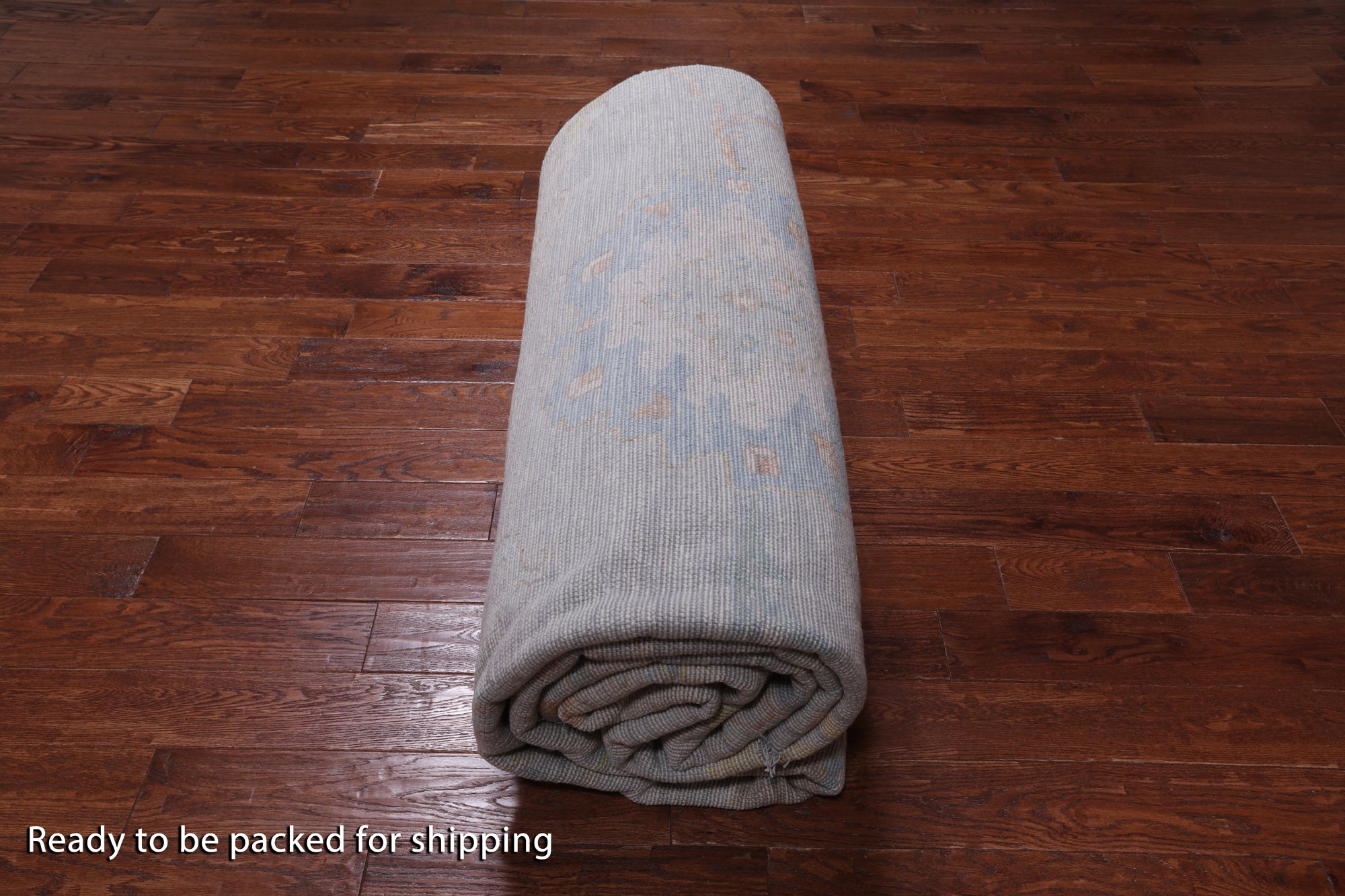 SUPER SALE Silver Turkish Oushak Hand Knotted Wool Rug - 12' 3" X 14' 8"