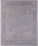 Silver Turkish Oushak Hand Knotted Wool Rug - 12' 3" X 14' 8" - Golden Nile