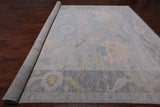 SUPER SALE Silver Turkish Oushak Hand Knotted Wool Rug - 12' 3" X 14' 8"